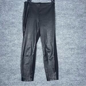 Rag & Bone Women’s 12 NWT Black Faux Leather Front High Waist Pants Biker Grunge